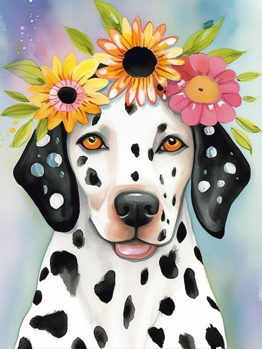 Dog Paint By Numbers Kits UK MJ9106