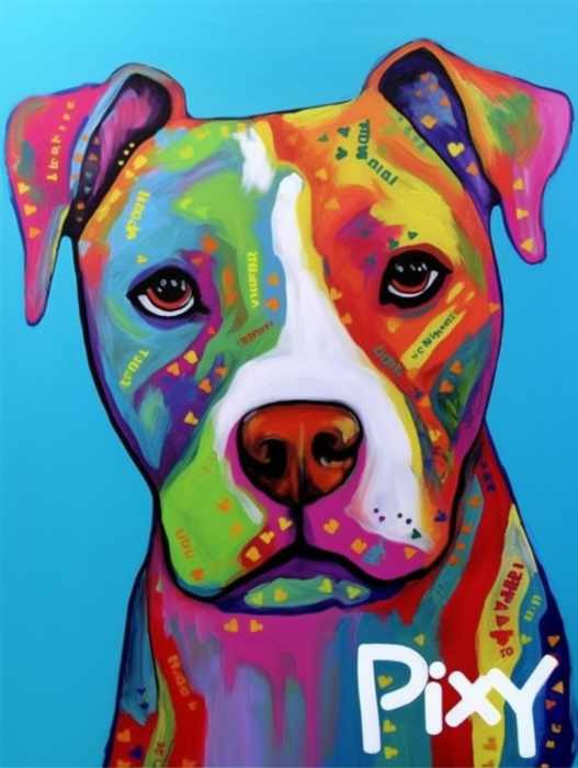 Dog Paint By Numbers Kits UK MJ9114