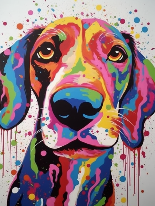 Dog Paint By Numbers Kits UK MJ9139