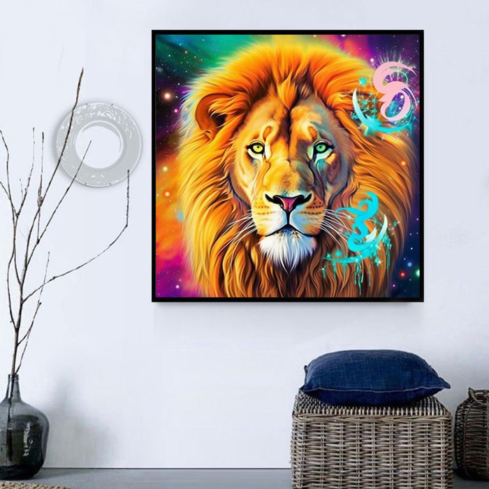 Lion Diy Paint By Numbers Kits UK For Adult Kids MJ9179