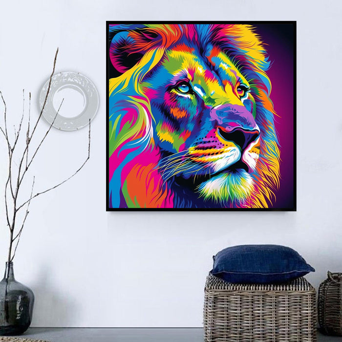 Lion Diy Paint By Numbers Kits UK For Adult Kids MJ9185