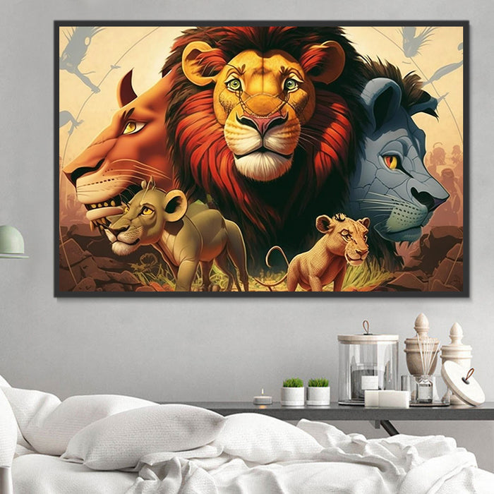 Lion Paint By Numbers Kits UK MJ9208