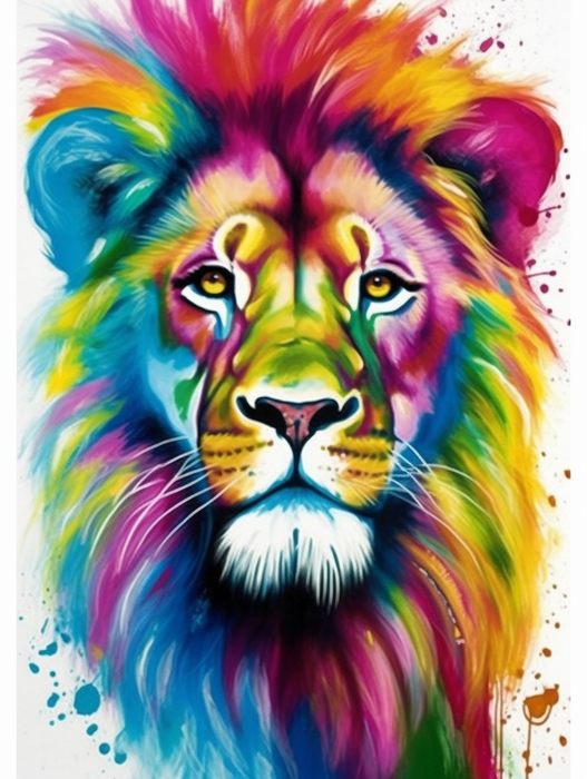 Lion Paint By Numbers Kits UK MJ9228