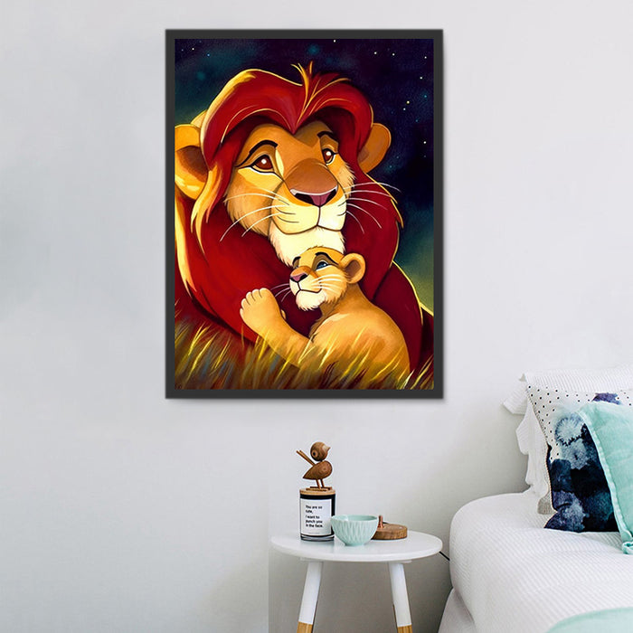 Lion Paint By Numbers Kits UK MJ9232