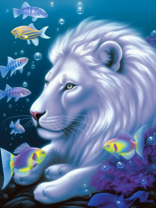 Lion Paint By Numbers Kits UK MJ9248
