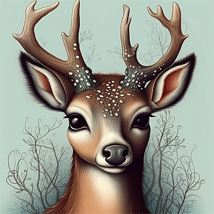 Deer Diy Paint By Numbers Kits UK For Adult Kids MJ9258
