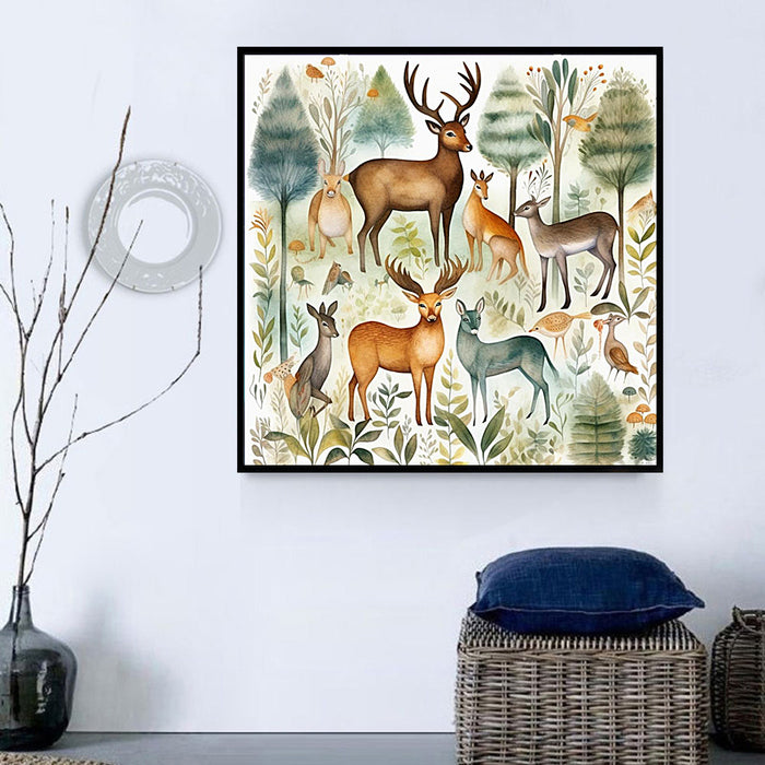 Deer Diy Paint By Numbers Kits UK For Adult Kids MJ9264