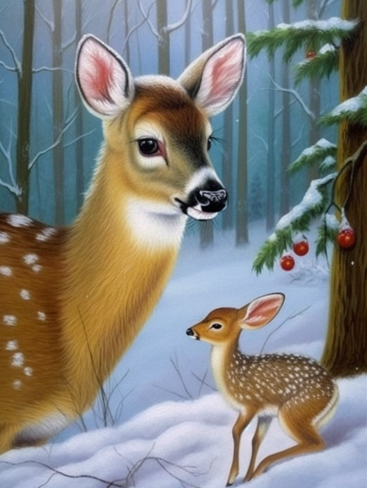 Deer Paint By Numbers Kits UK MJ9302
