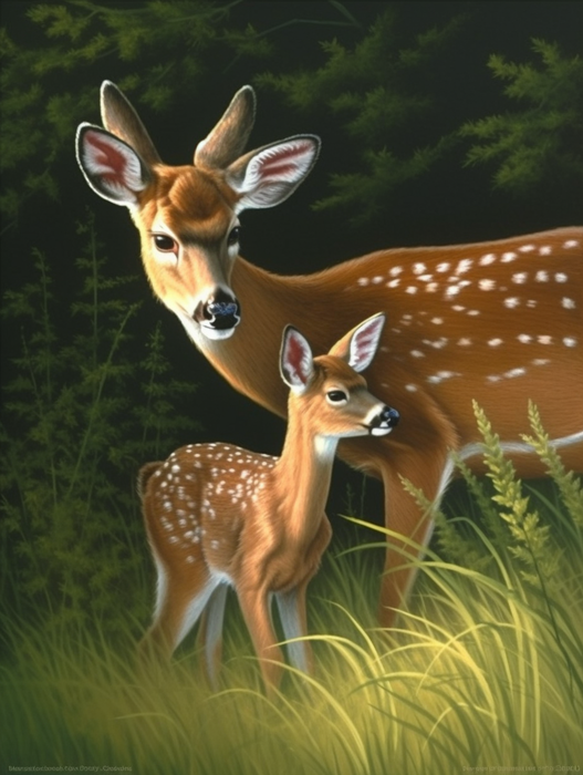 Deer Paint By Numbers Kits UK MJ9304