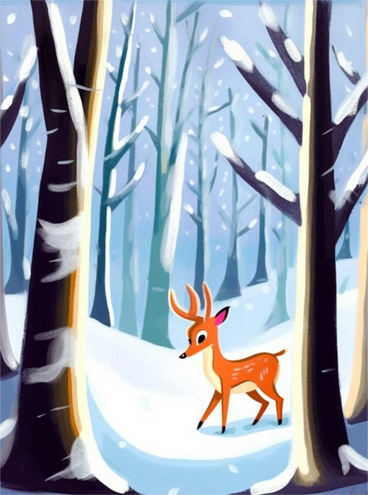 Deer Paint By Numbers Kits UK MJ9308