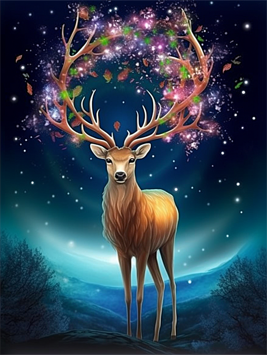 Deer Paint By Numbers Kits UK MJ9313