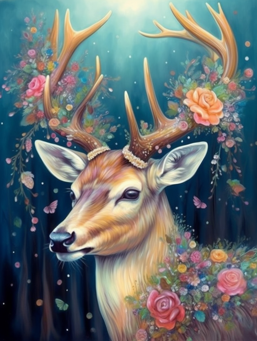 Deer Paint By Numbers Kits UK MJ9324