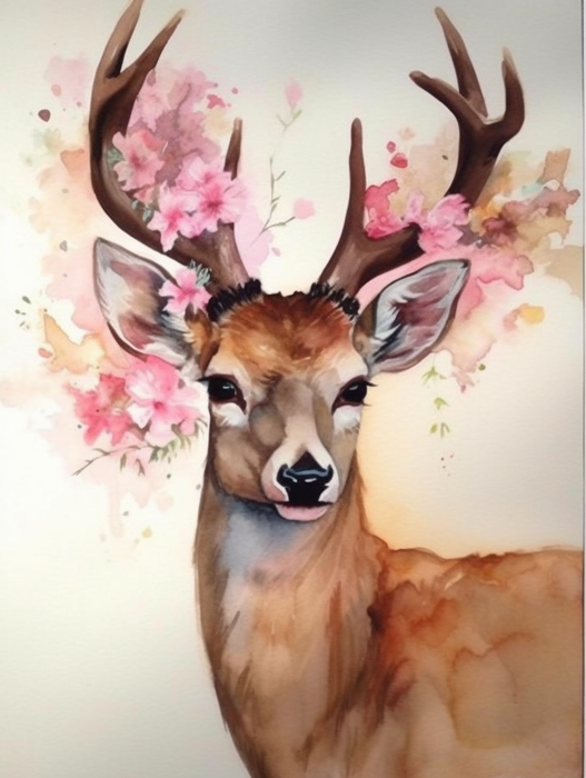 Deer Paint By Numbers Kits UK MJ9325