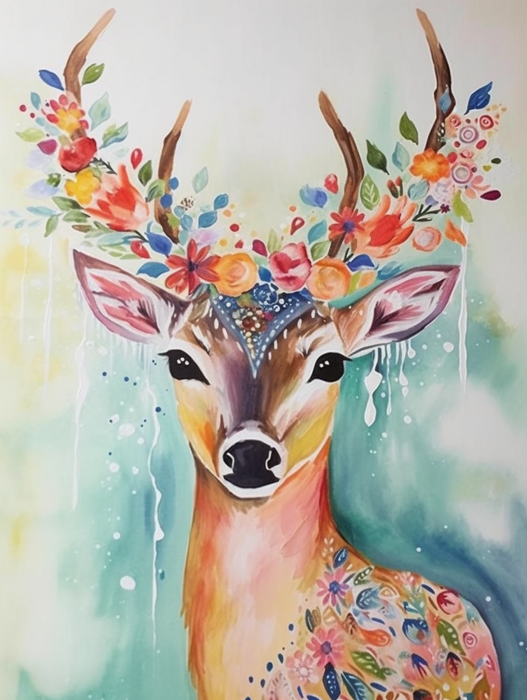 Deer Paint By Numbers Kits UK MJ9330