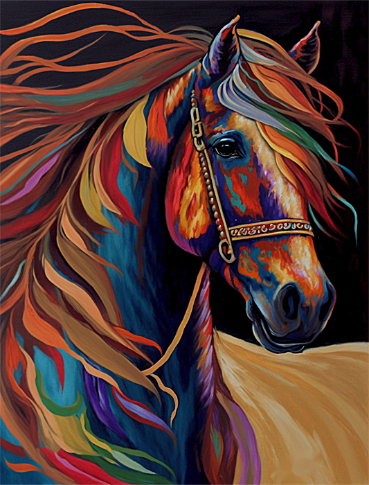 Horse Paint By Numbers Kits UK MJ9396