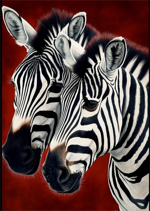 Zebra Diy Paint By Numbers Kits UK For Adult Kids MJ9484