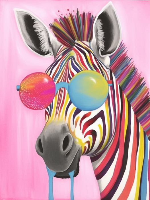 Zebra Diy Paint By Numbers Kits UK For Adult Kids MJ9489