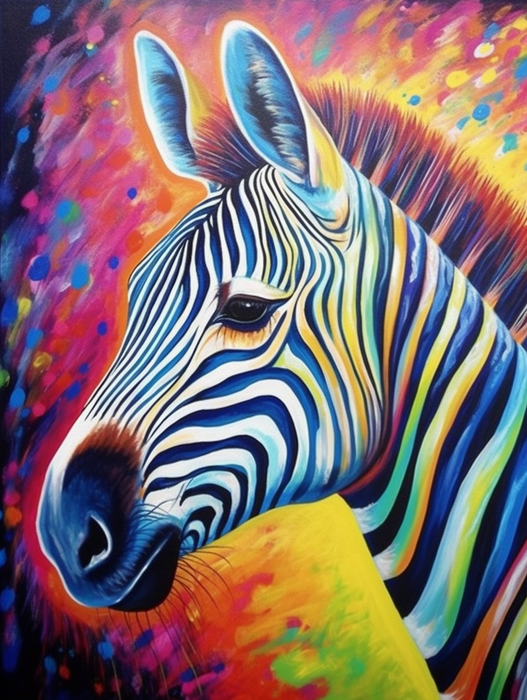 Zebra Diy Paint By Numbers Kits UK For Adult Kids MJ9492