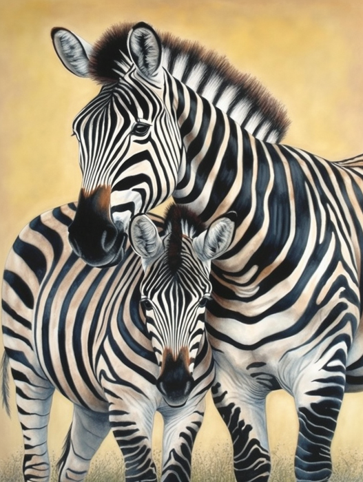 Zebra Diy Paint By Numbers Kits UK For Adult Kids MJ9498