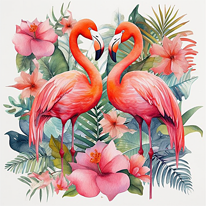 Flamingo Paint By Numbers Kits UK MJ9630