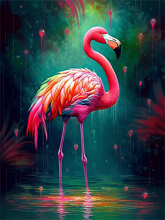 Flamingo Paint By Numbers Kits UK MJ9638