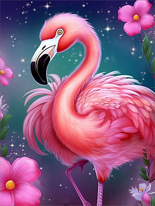 Flamingo Paint By Numbers Kits UK MJ9646