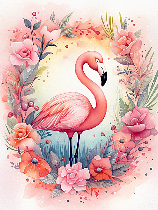 Flamingo Paint By Numbers Kits UK MJ9651