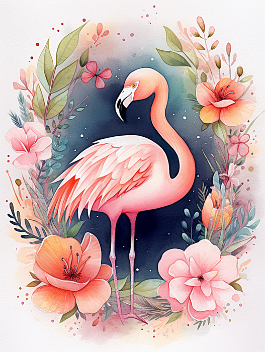 Flamingo Paint By Numbers Kits UK MJ9652