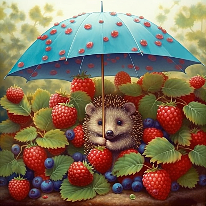 Hedgehog Paint By Numbers Kits UK MJ9670