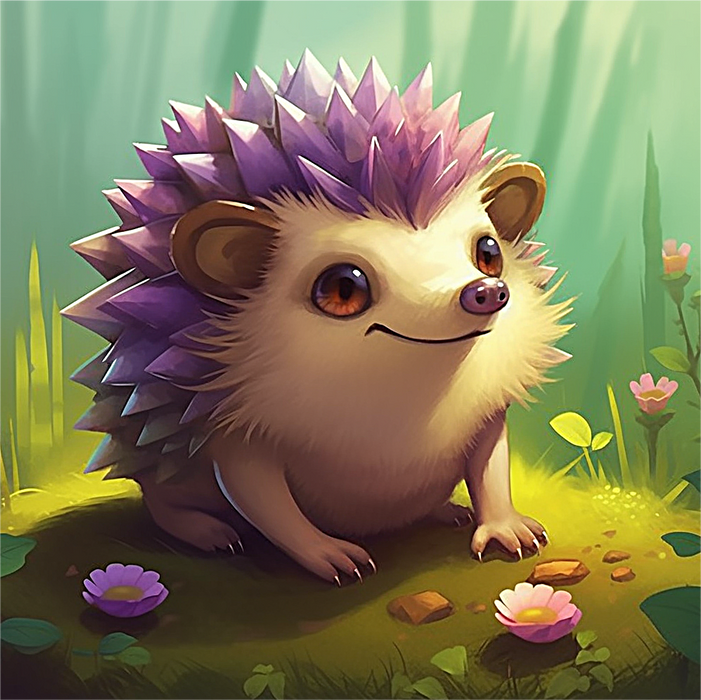 Hedgehog Paint By Numbers Kits UK MJ9674