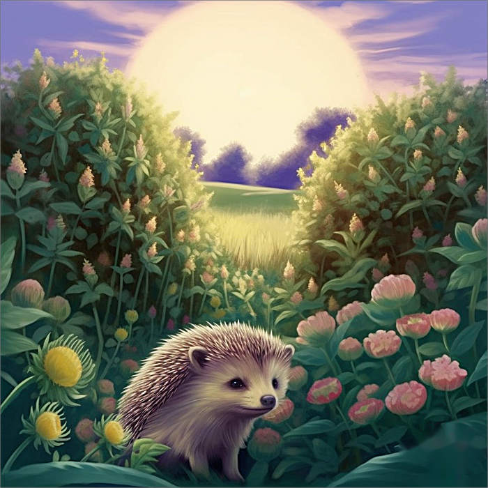 Hedgehog Paint By Numbers Kits UK MJ9676