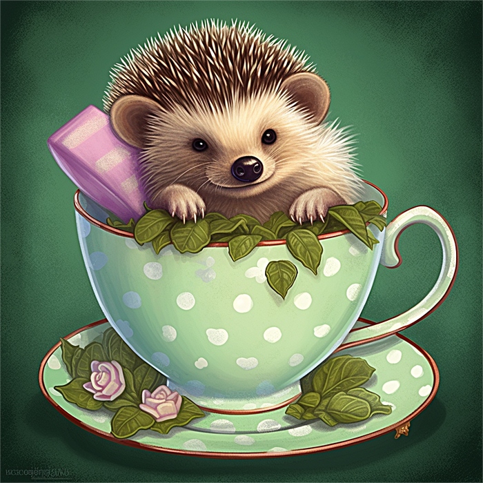 Hedgehog Paint By Numbers Kits UK MJ9677