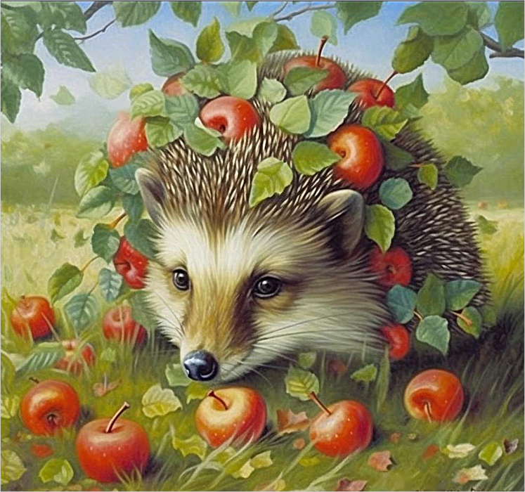 Hedgehog Paint By Numbers Kits UK MJ9678
