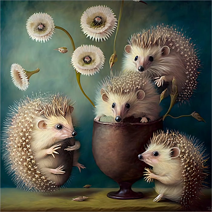 Hedgehog Paint By Numbers Kits UK MJ9680