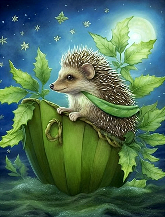 Hedgehog Paint By Numbers Kits UK MJ9689