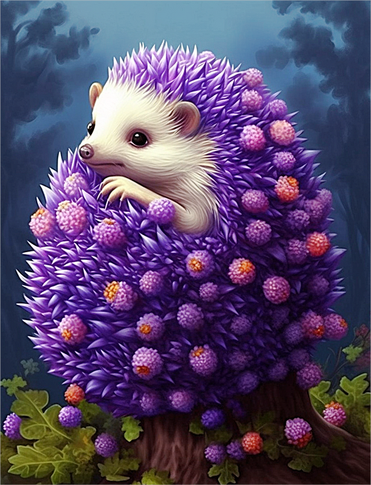 Hedgehog Paint By Numbers Kits UK MJ9690