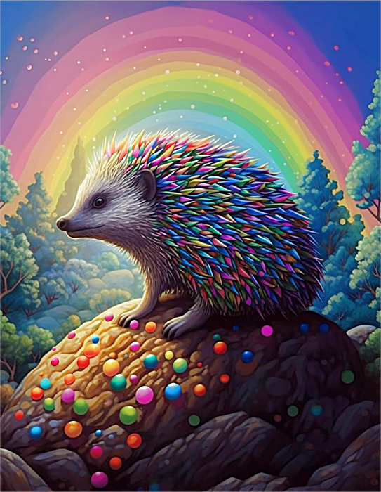 Hedgehog Paint By Numbers Kits UK MJ9695