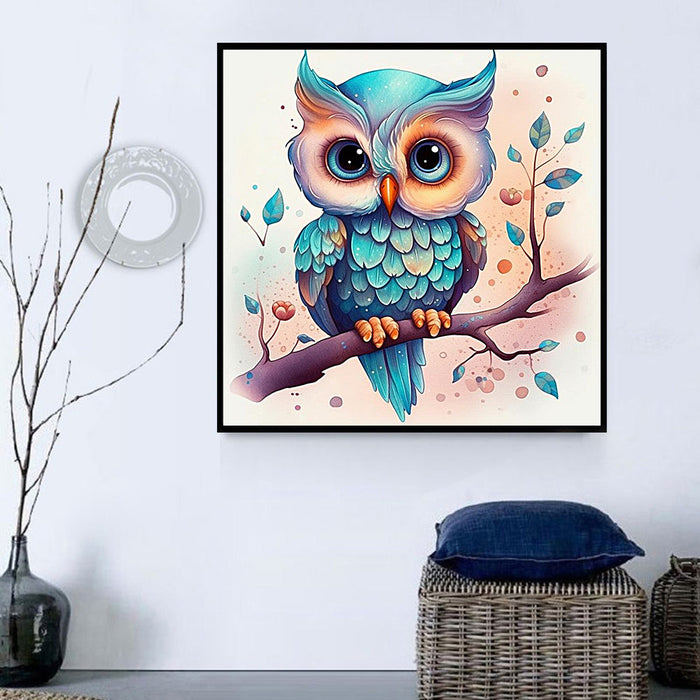 Owl Diy Paint By Numbers Kits UK For Adult Kids MJ9745