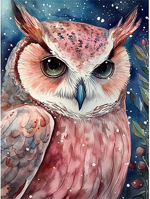 Owl Paint By Numbers Kits UK MJ9780