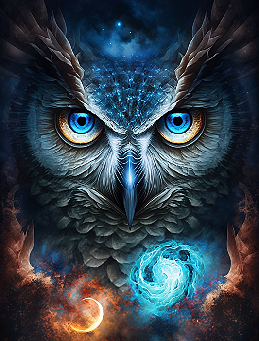 Owl Paint By Numbers Kits UK MJ9782
