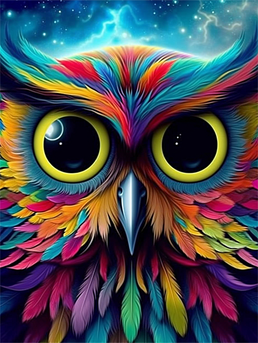 Owl Paint By Numbers Kits UK MJ9783