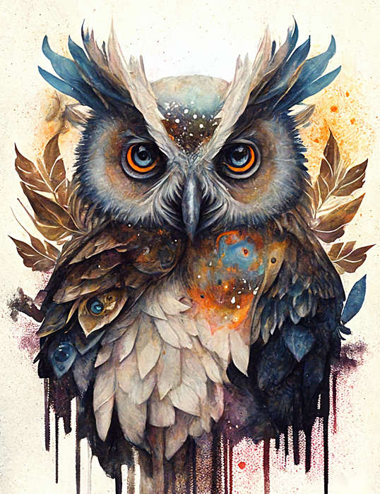 Owl Paint By Numbers Kits UK MJ9787