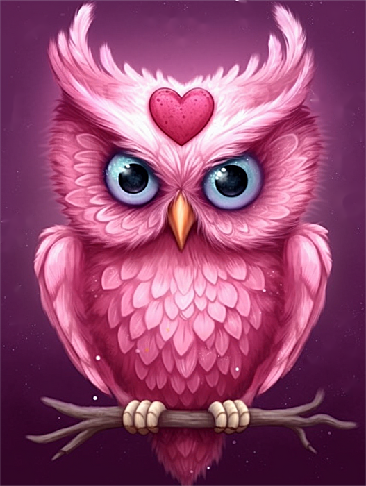 Owl Paint By Numbers Kits UK MJ9791