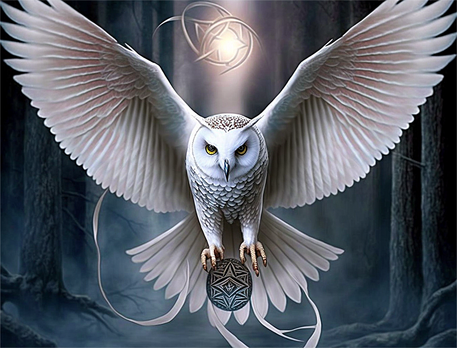 Owl Paint By Numbers Kits UK MJ9806