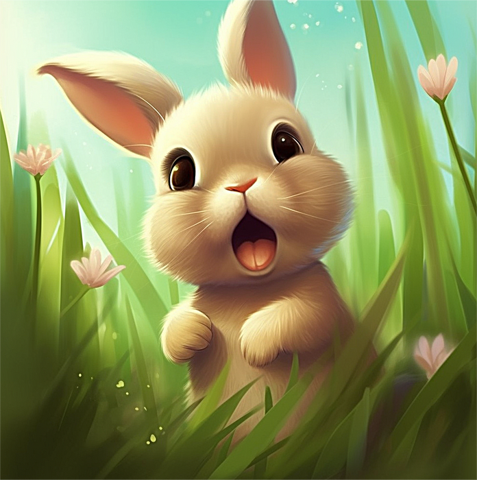 Rabbit Diy Paint By Numbers Kits UK For Adult Kids MJ9811