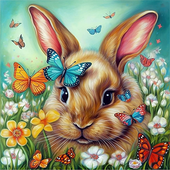 Rabbit Diy Paint By Numbers Kits UK For Adult Kids MJ9813