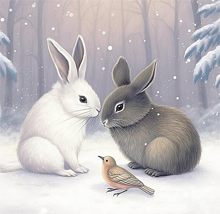 Rabbit Diy Paint By Numbers Kits UK For Adult Kids MJ9814