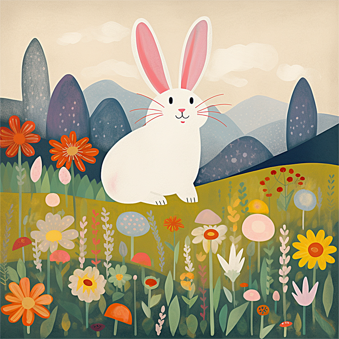 Rabbit Diy Paint By Numbers Kits UK For Adult Kids MJ9816