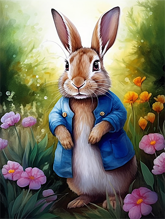 Rabbit Paint By Numbers Kits UK MJ9837