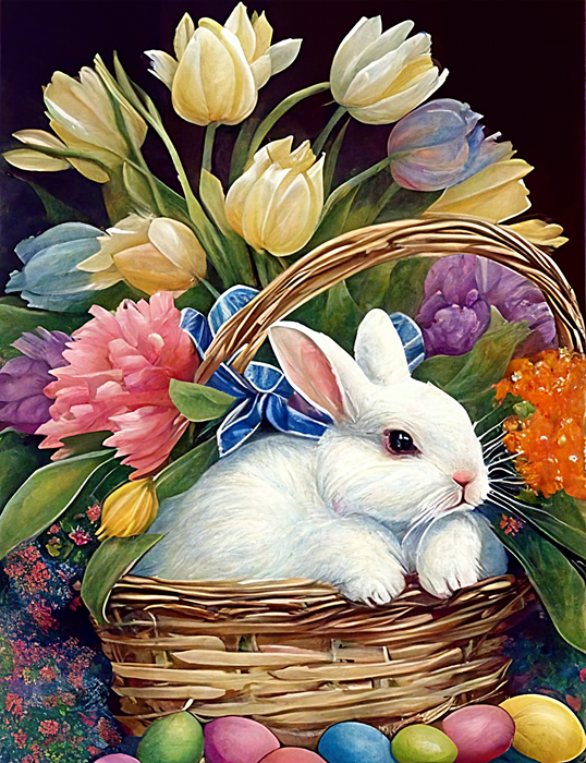 Rabbit Paint By Numbers Kits UK MJ9849